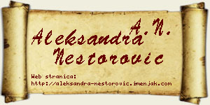 Aleksandra Nestorović vizit kartica